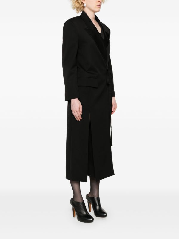 Browns Valentino Garavani Tied Long Coat | Browns Double Breasted & Peacoats