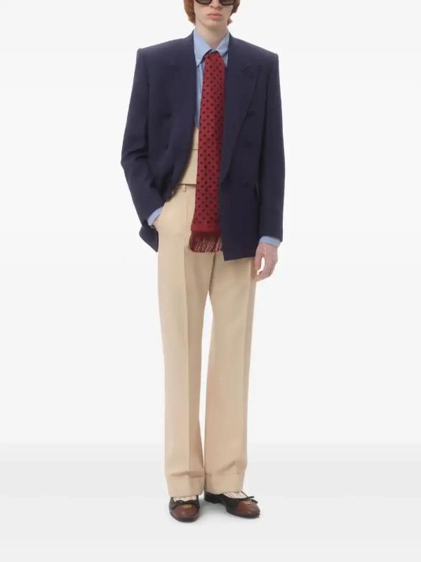 Browns Valentino Garavani Turn-up Wool Trousers | Browns Tailored Pants