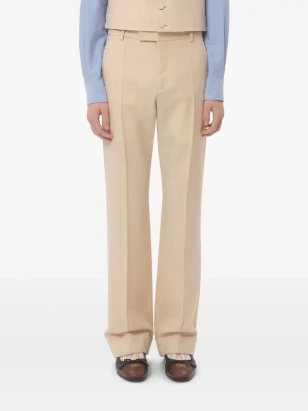 Browns Valentino Garavani Turn-up Wool Trousers | Browns Tailored Pants