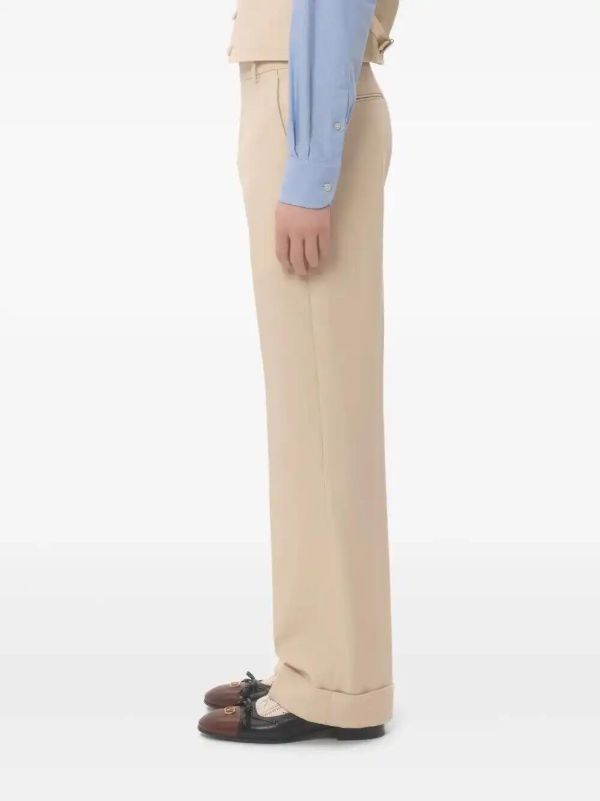 Browns Valentino Garavani Turn-up Wool Trousers | Browns Tailored Pants