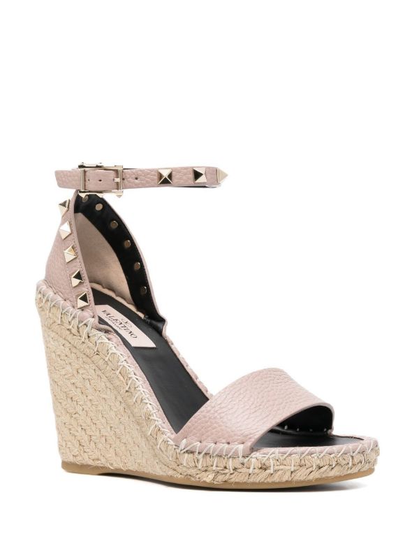 Browns Valentino Garavani VAL ROCKSTUD 105 WEDGE ESPADRILLE SANDAL | Browns Espadrilles