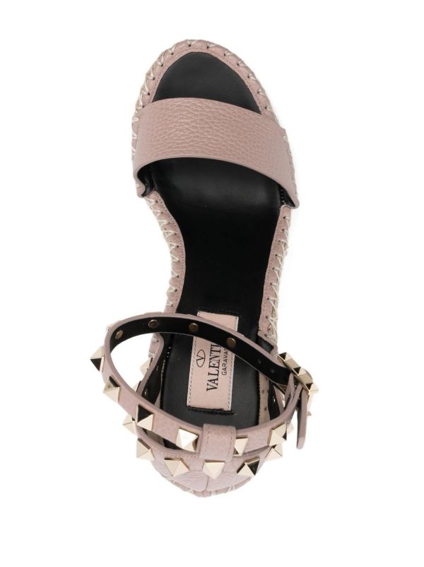 Browns Valentino Garavani VAL ROCKSTUD 105 WEDGE ESPADRILLE SANDAL | Browns Espadrilles