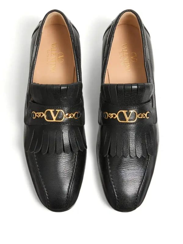 Browns Valentino Garavani VLogo Signature Fringed Loafers | Browns Loafers