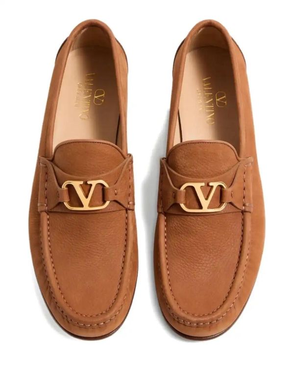 Browns Valentino Garavani VLogo Suede Loafers | Browns Loafers