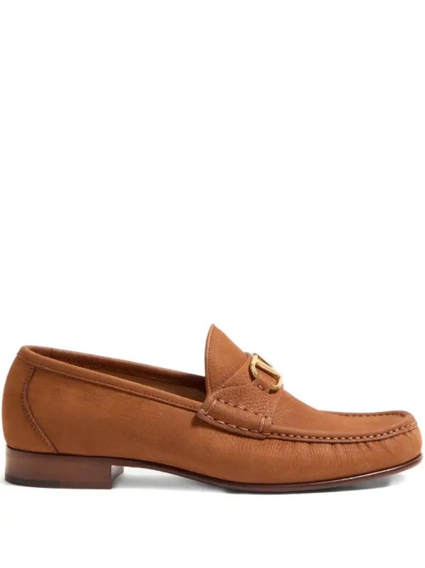 browns Valentino Garavani VLogo suede loafers | Browns Loafers
