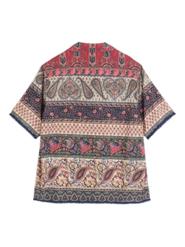 Browns Valentino Garavani Voyage Imaginaire-print Bowling Shirt | Browns Shirts