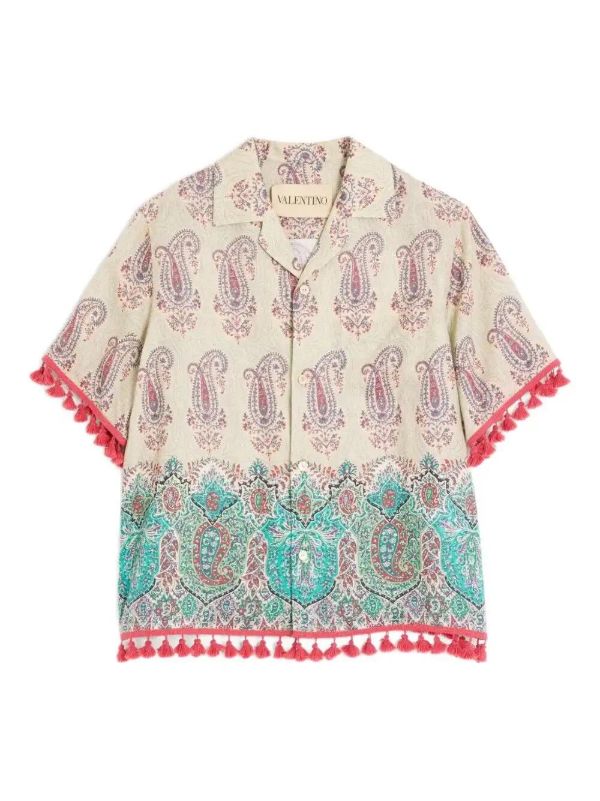 browns Valentino Garavani Voyage Imaginaire-print linen shirt | Browns Shirts