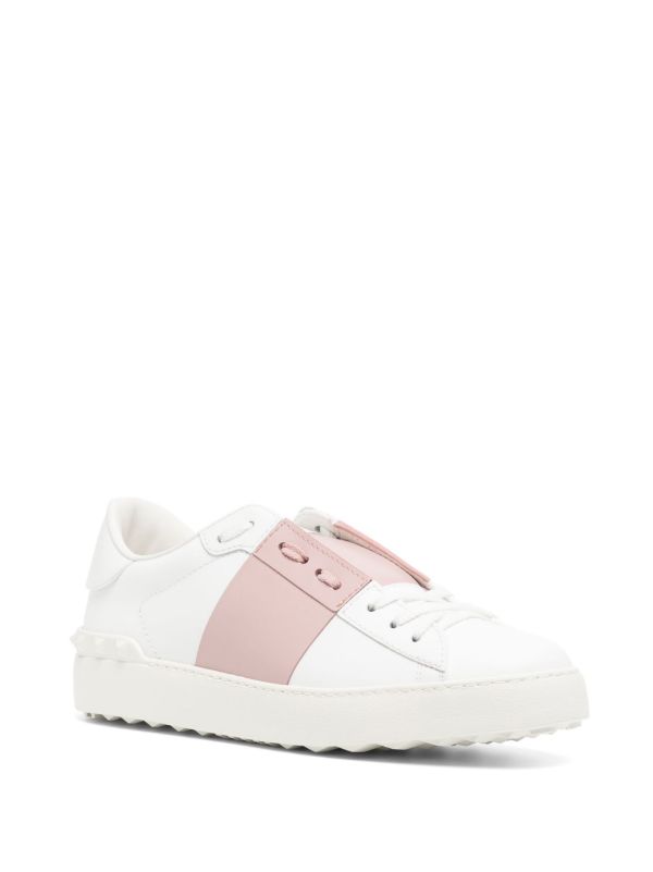 Browns Valentino Garavani White Open VLTN Low-Top Leather Sneakers | Browns Sneakers