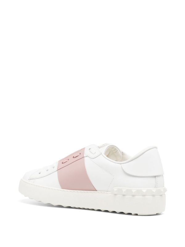 Browns Valentino Garavani White Open VLTN Low-Top Leather Sneakers | Browns Sneakers