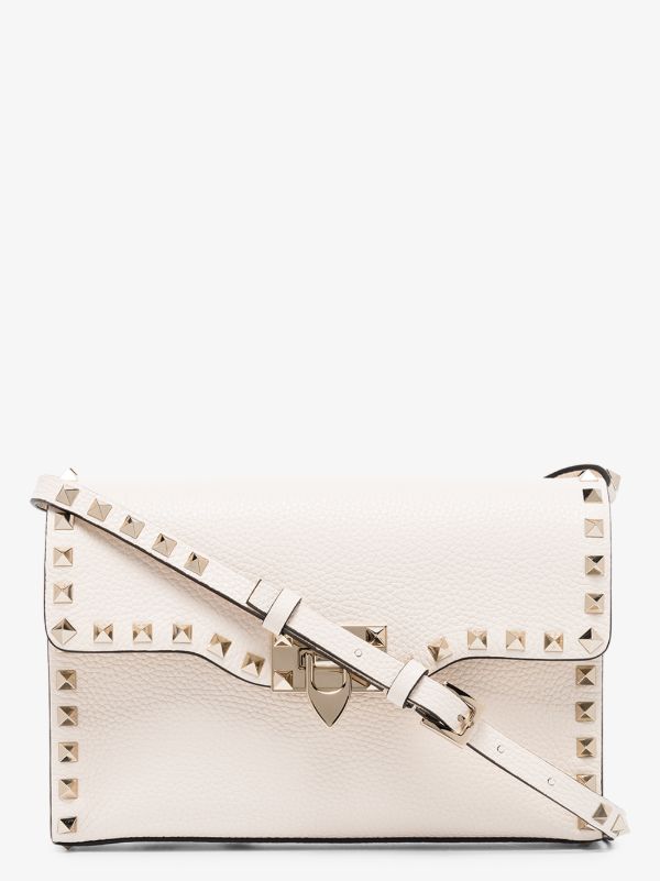 Browns Valentino Garavani White Rockstud Small Leather Cross Body Bag | Browns Messenger & Crossbody Bags