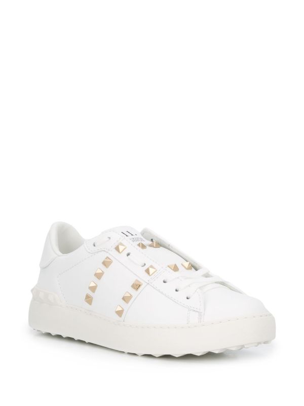 Browns Valentino Garavani White Rockstud Untitled 11 Leather Sneakers | Browns Sneakers