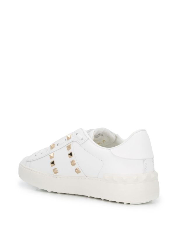 Browns Valentino Garavani White Rockstud Untitled 11 Leather Sneakers | Browns Sneakers