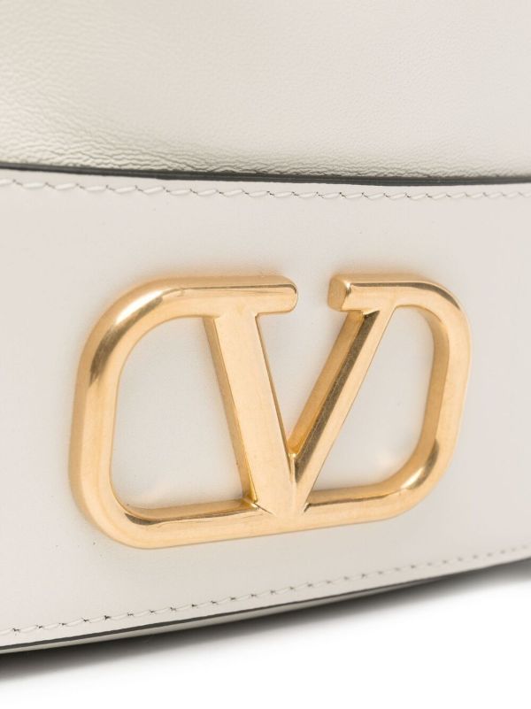 Browns Valentino Garavani White VLogo Signature Mini Bucket Bag | Browns Bucket Bags