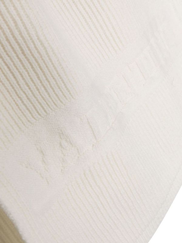 Browns Valentino Garavani White VLogo Signature Ribbed Knit Scarf | Browns Scarves