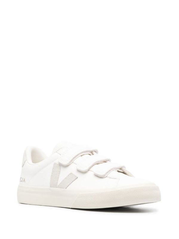 Browns VEJA White Recife Chromefree Low Top Sneakers | Browns Low-Tops