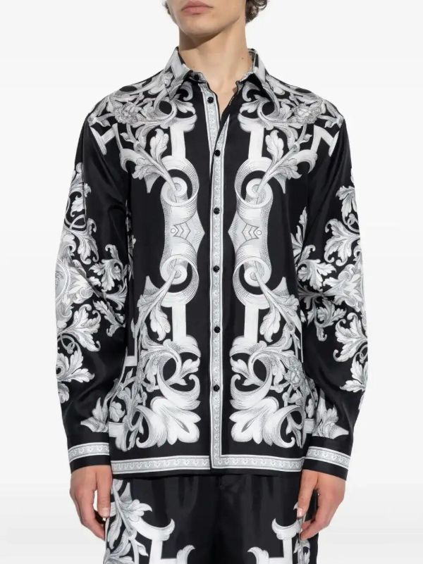 Browns Versace Barocco-print Silk Shirt | Browns Shirts