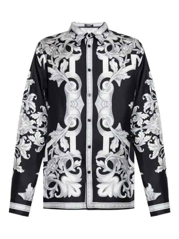 browns Versace Barocco-print silk shirt | Browns Shirts