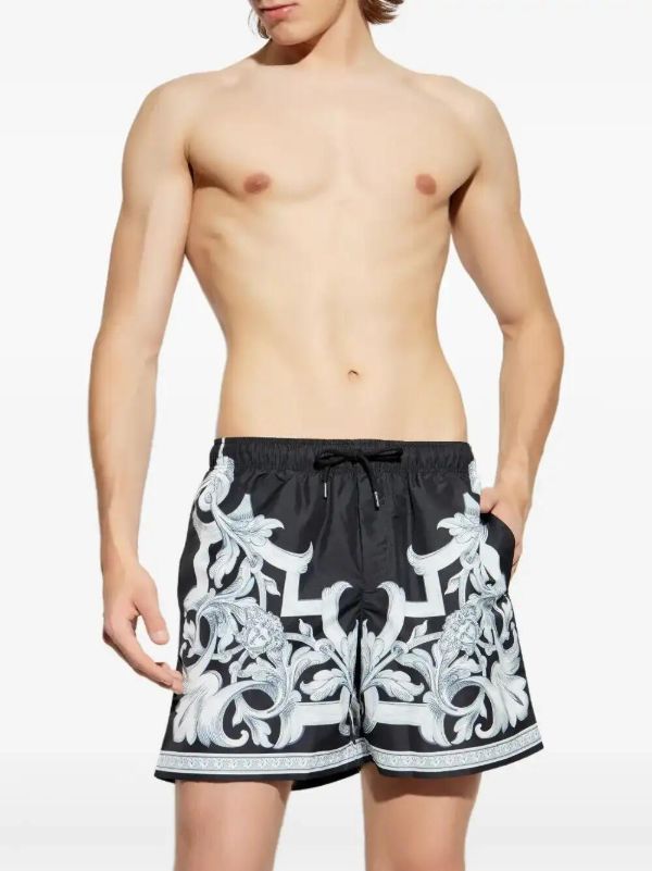 Browns Versace Barocco-print Swim Shorts | Browns Swim & Board Shorts