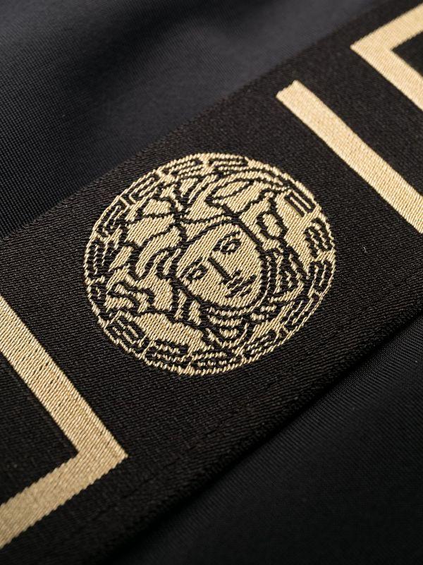 Browns Versace Black Greca High Waist Bikini Bottoms | Browns Bikinis