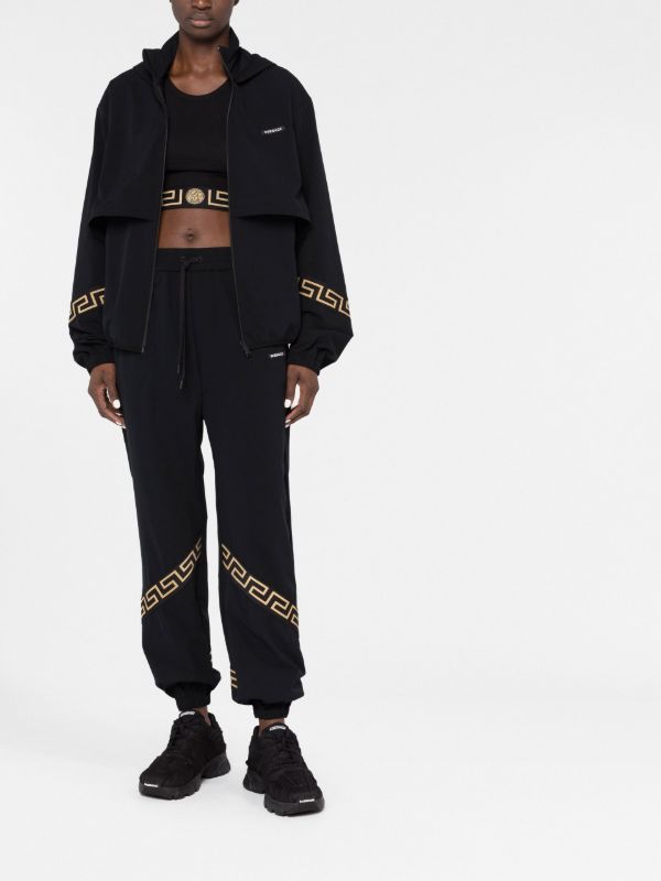 Browns Versace Black Greca Print Track Jacket | Browns Performance Track Jackets