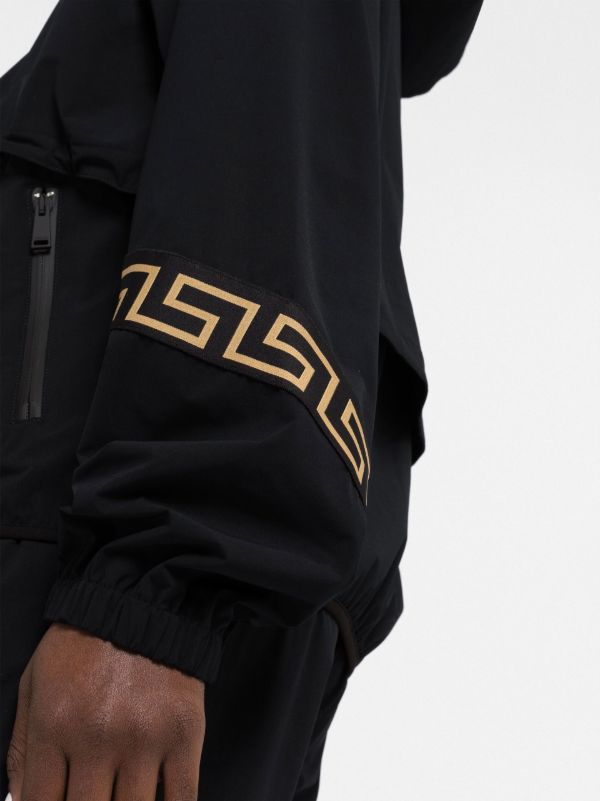Browns Versace Black Greca Print Track Jacket | Browns Performance Track Jackets