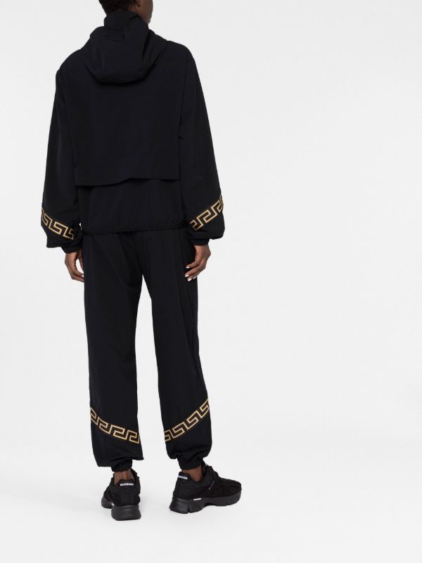 Browns Versace Black Greca Print Track Jacket | Browns Performance Track Jackets
