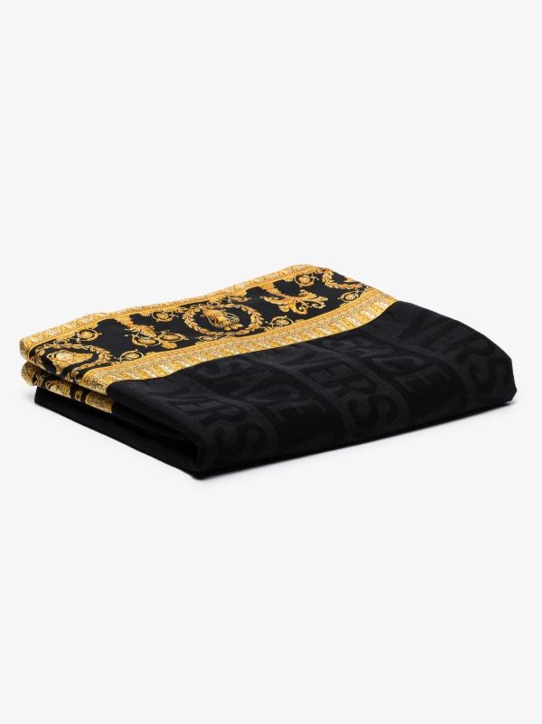 browns Versace Black i love baroque blanket | Browns Blankets & Throws