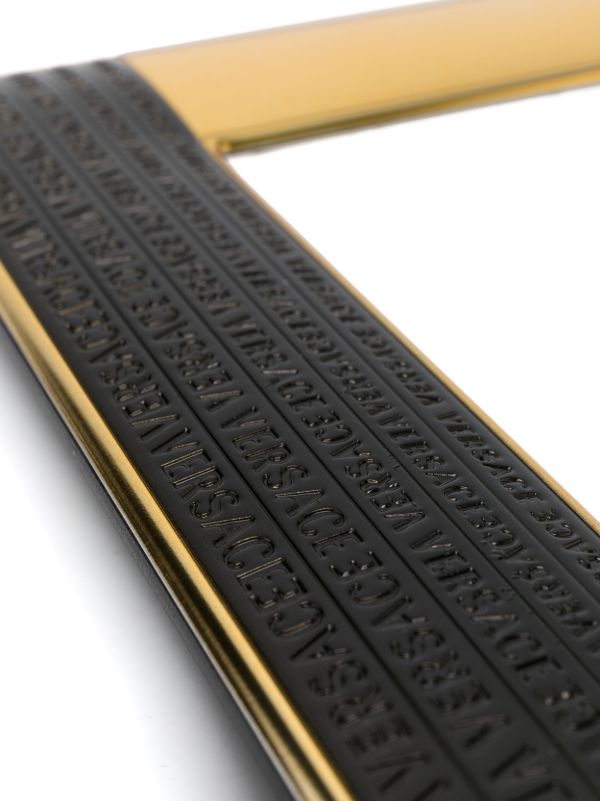 Browns Versace Black Logo Debossed Photo Frame | Browns Picture & Photo Frames