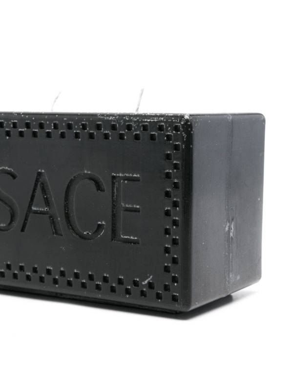 Browns Versace Black Logo Embossed Candle | Browns Candles