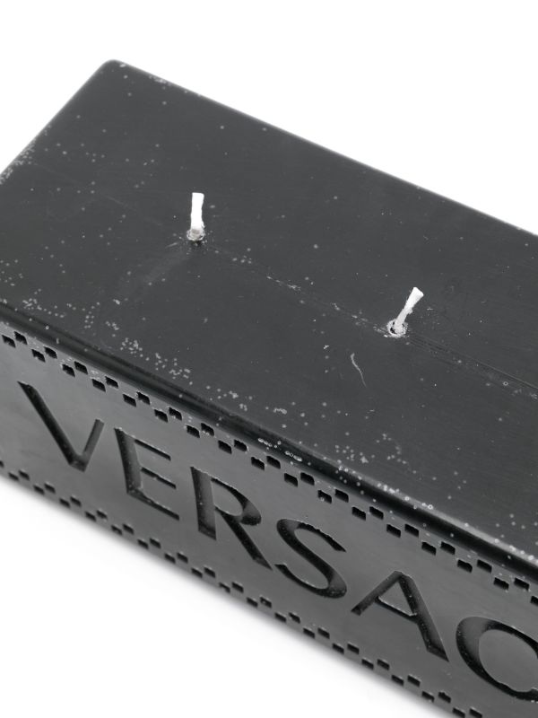 Browns Versace Black Logo Embossed Candle | Browns Candles
