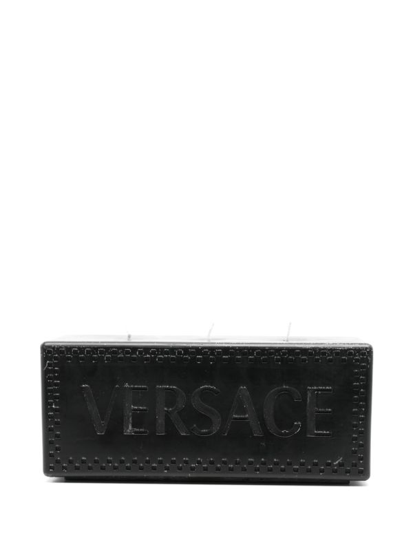 browns Versace Black Logo Embossed Candle | Browns Candles