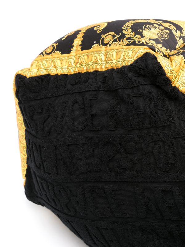 Browns Versace Black Logo Print Cat Bed | Browns Pet Accessories
