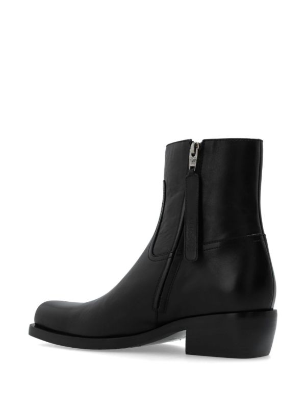 Browns Versace Black Luciano 50 Leather Boots | Browns Boots