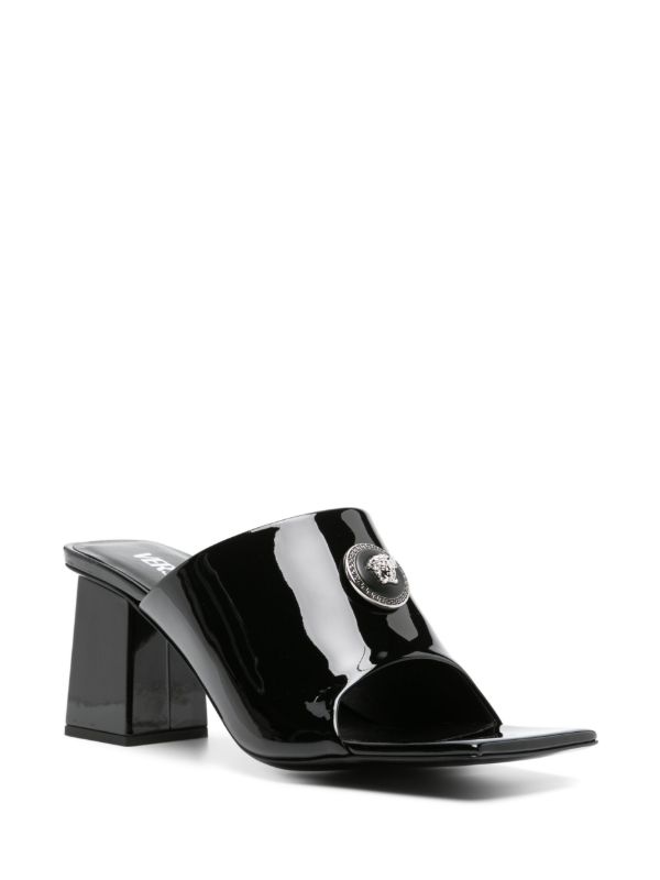 Browns Versace Black Medusa 70 Leather Mules | Browns Mules
