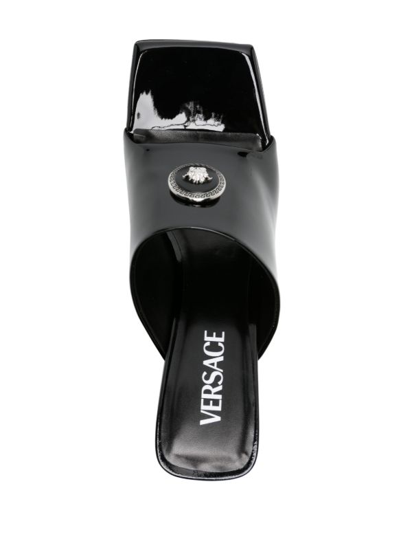 Browns Versace Black Medusa 70 Leather Mules | Browns Mules