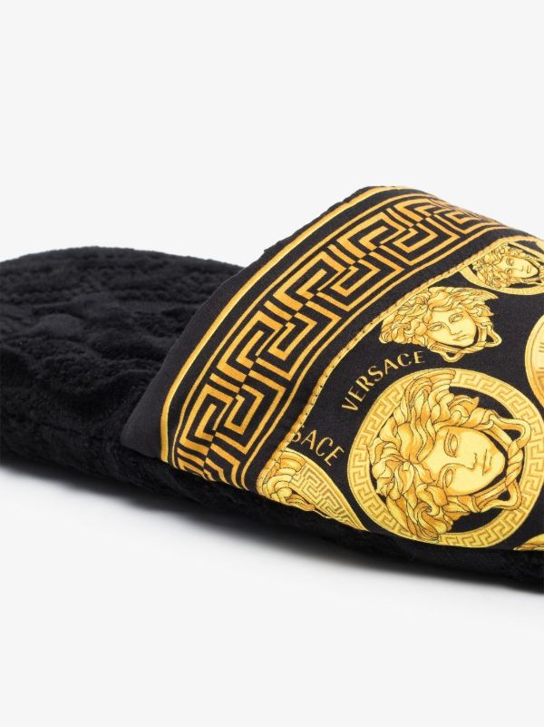 Browns Versace Black Medusa Amplified Slippers | Browns Slippers
