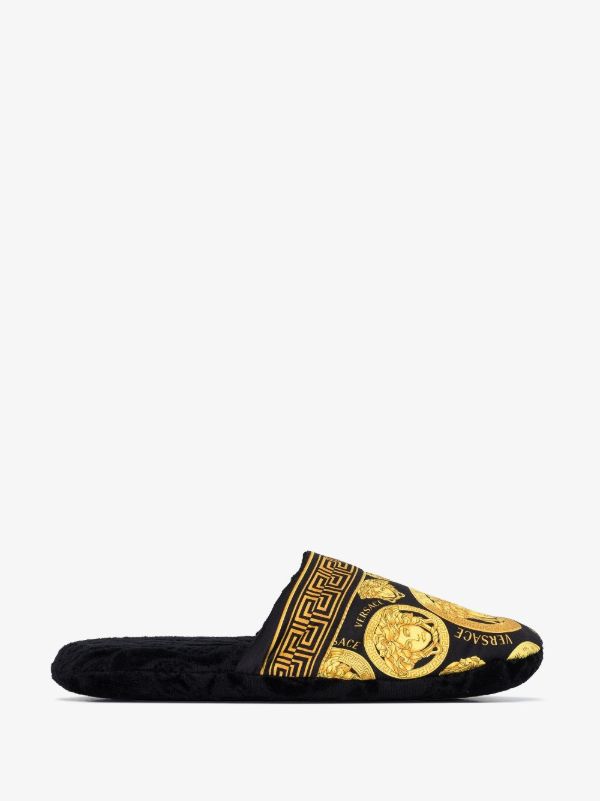 browns Versace black Medusa amplified slippers | Browns Slippers
