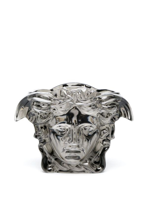Browns Versace Black Medusa Grande Glass Vase | Browns Vases
