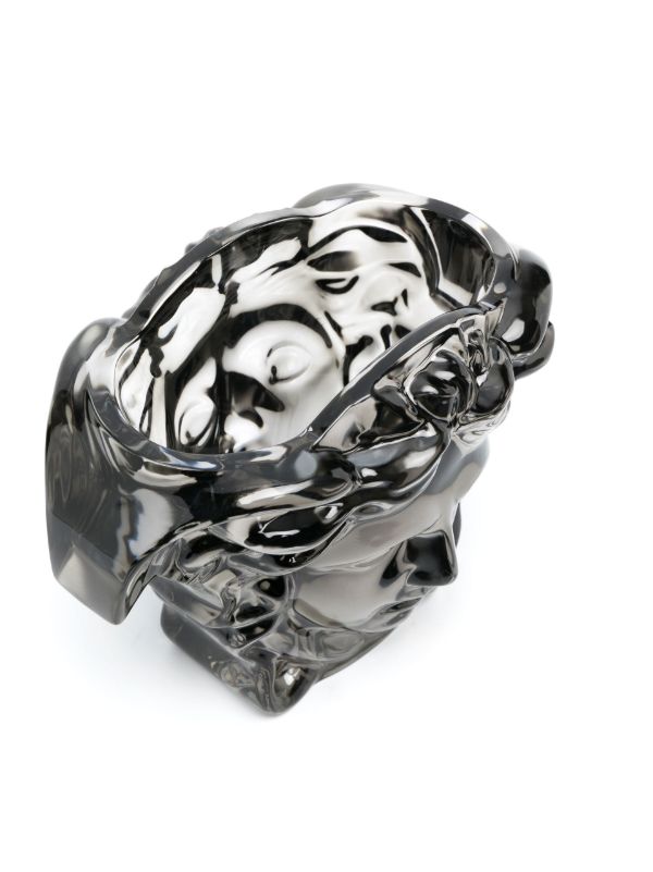 Browns Versace Black Medusa Grande Glass Vase | Browns Vases