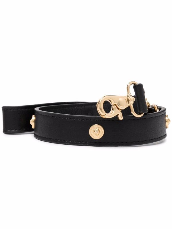 browns Versace black Medusa studded leather leash | Browns Pet Accessories