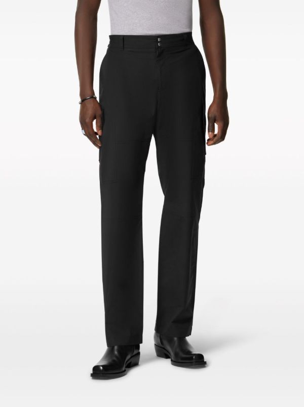 Browns Versace Black Milano Stamp-Embroidery Straight Trousers | Browns Regular-Fit & Straight Leg Pants