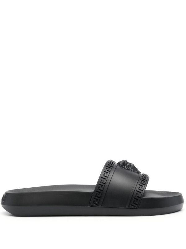 browns Versace Black Palazzo Slides | Browns Flip-Flops & Slides