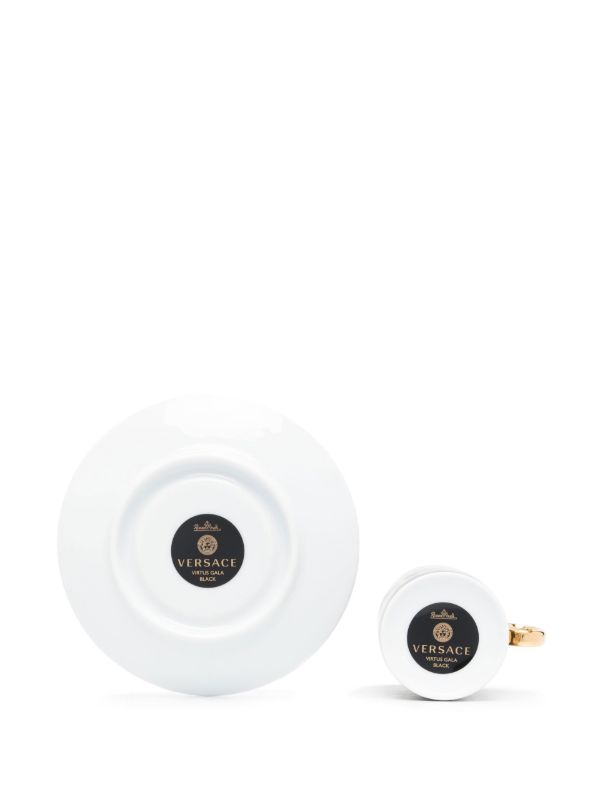 Browns Versace Black Virtus Gala Porcelain Espresso Cup Set | Browns Cups & Tea Sets
