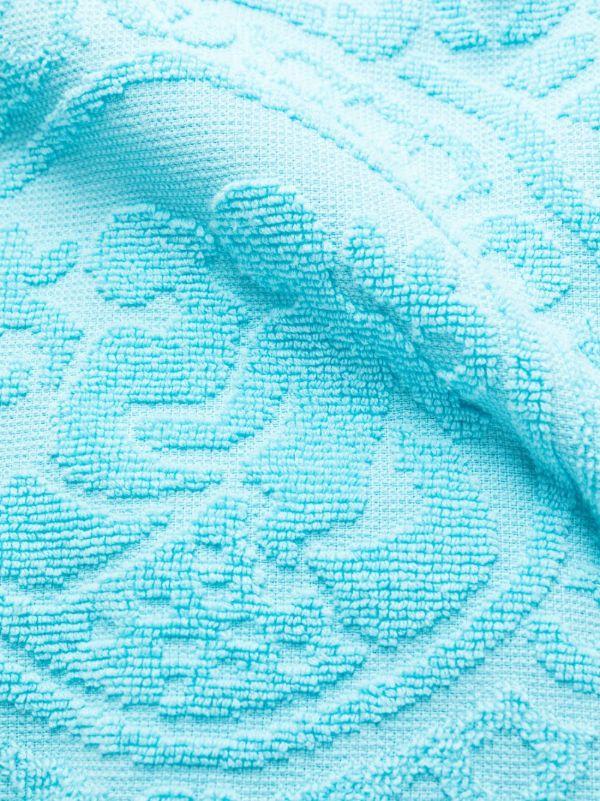 Browns Versace Blue Barocco Terry-Cloth Cotton Robe | Browns Dressing Gowns & Robes