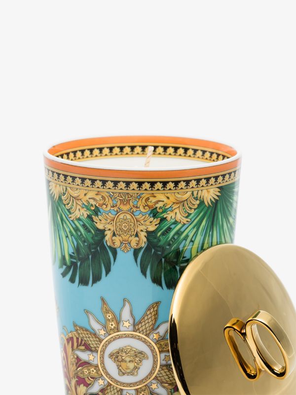 Browns Versace Blue Jungle Print Candle | Browns Candles