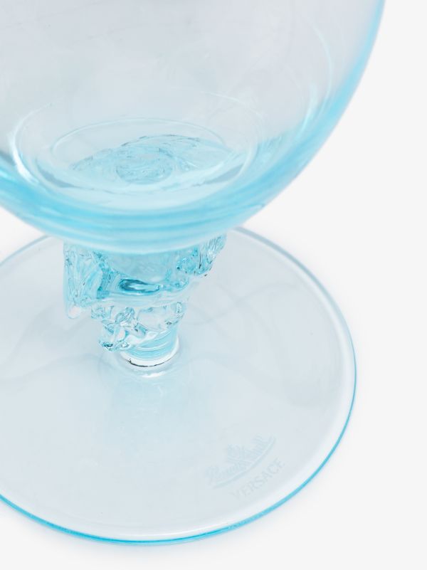 Browns Versace Blue Medusa Glass Set | Browns Glassware