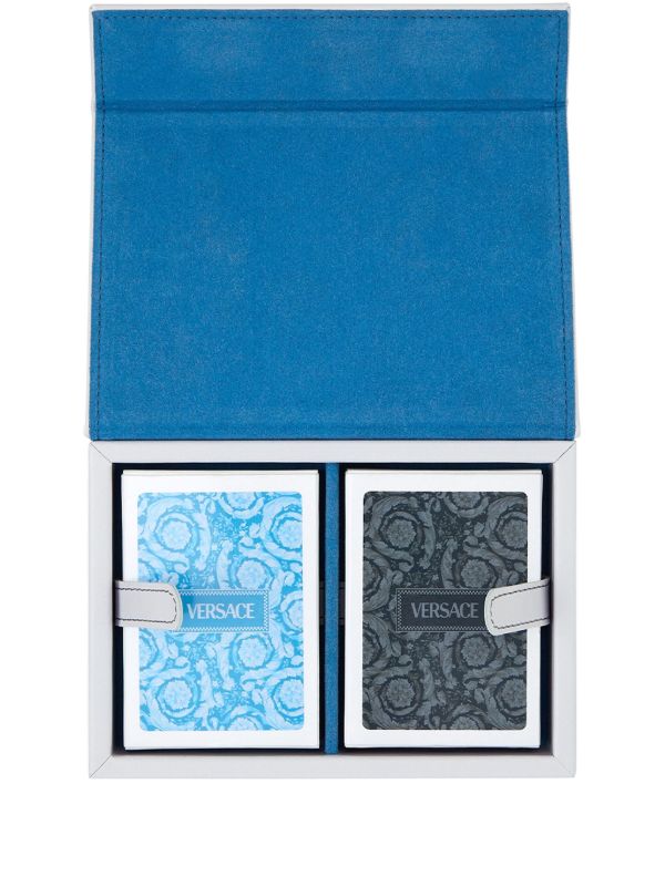 browns Versace Blue Medusa Playing Cards Box Set | Browns Collectibles