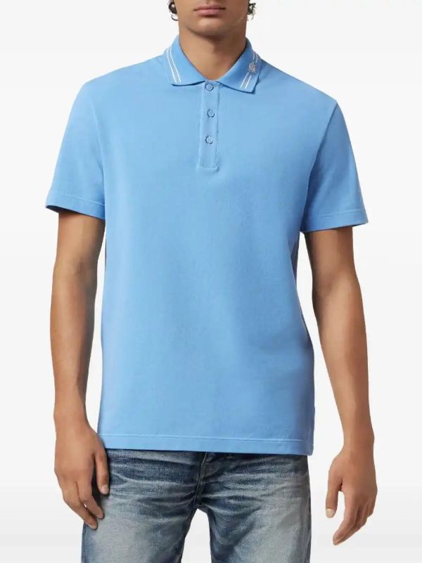 Browns Versace Embroidered Polo Shirt | Browns Polo Shirts