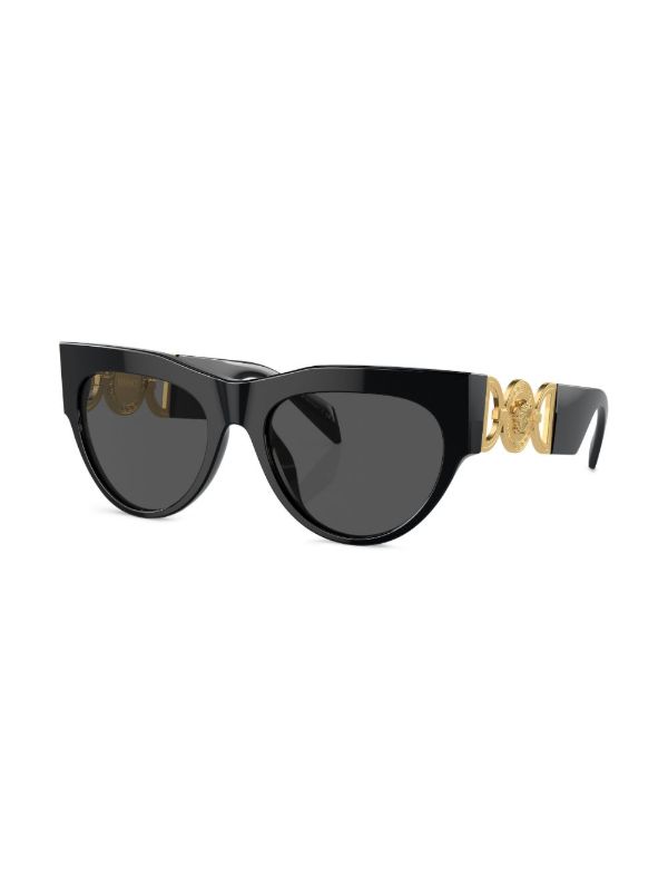 Browns Versace Eyewear Black Cat-Eye Frame Sunglasses | Browns Sunglasses