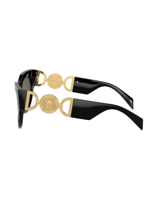 Browns Versace Eyewear Black Cat-Eye Frame Sunglasses | Browns Sunglasses